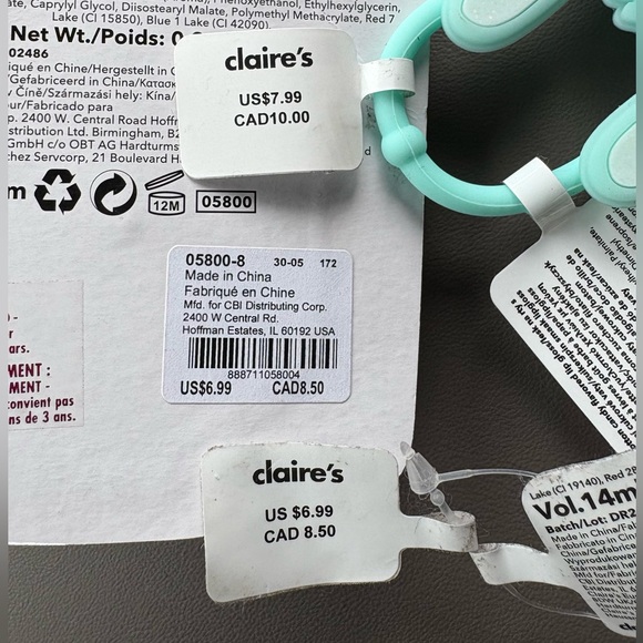 NWT, Claire's, Lip Gloss Set of 3 - Picture 5 of 5